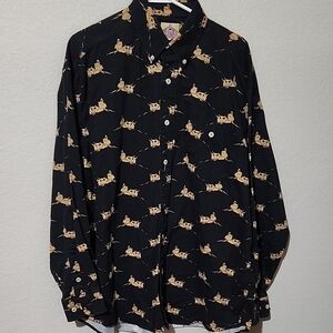 Barn Fly Shirt Mens Size M Western Bull RIder Button Down